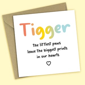 Cat Sympathy Card - The Littlest Paws Leave The Biggest Prints In Our Hearts