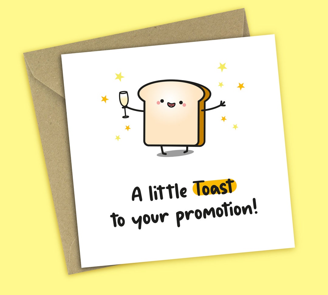 A Little Toast to Your Promotion Congratulations Card, Well Done Card
