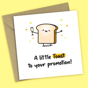 A Little Toast To Your Promotion - Congratulations Card, Well Done Card, Good Luck