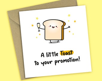 A Little Toast To Your Promotion - Congratulations Card, Well Done Card, Good Luck