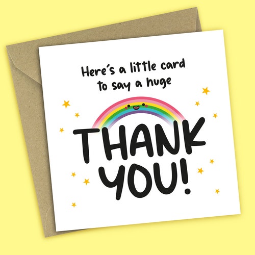 Here's A Little Card To Say A Huge Thank You - Thank You Card, For Friend, For Sister, For Mum, For Dad, For Best Friend