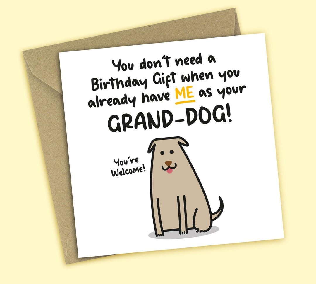 Funny Grandad Birthday Card From the Dog - Etsy UK
