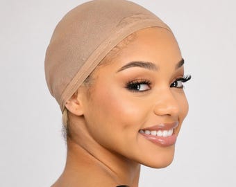 Handmade Silk-Lined Wig Cap, Non-Slip, Stocking Style