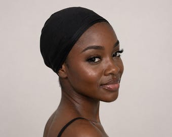 Handmade Silk-Lined Wig Cap, 100% Mulberry Silk, Non-Slip, Stretchable, Keeps Wigs Natural and Flat, Prevents Hair Dryness and Breakage