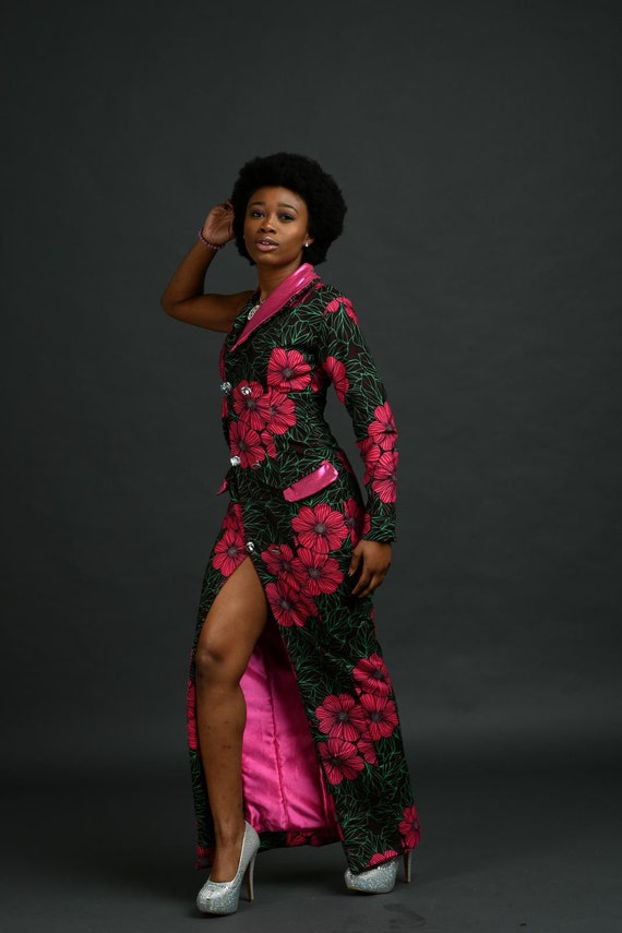 ankara jacket gown