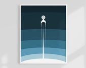 Star Trek Enterprise, Star Trek Print, Spaceship Print, Minimalist Wall Art, Star Trek Poster, Vintage Style Poster, Retro Poster, Space Art