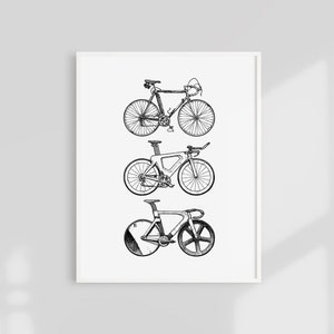 Fahrrad-Druck, Fahrrad-Wandbild, Fahrrad-Poster, Vintage-Fahrraddruck, Fahrrad-Wanddekor, Fahrradgeschenk, B & W-Kunst