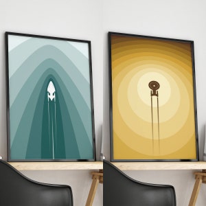 Space Wall Art, Star Trek Print, Outer Space Decor, Space Travel Poster ...