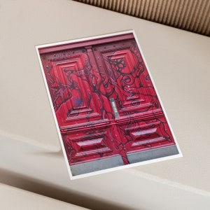 Fotografia de porta, impressão de viagem de Berlim, cartão de felicitações, arte em parede de porta antiga, decoração de parede de arquitetura, cartão de aventura, cartão 4x6, arte em parede de rua