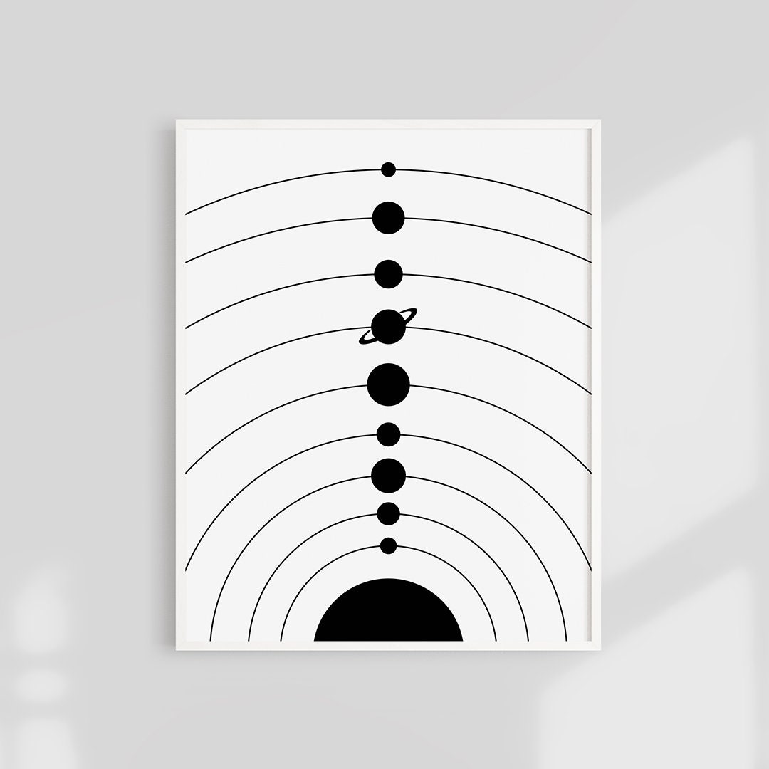 Solar System Wall Art Solar System Print Printable Etsy