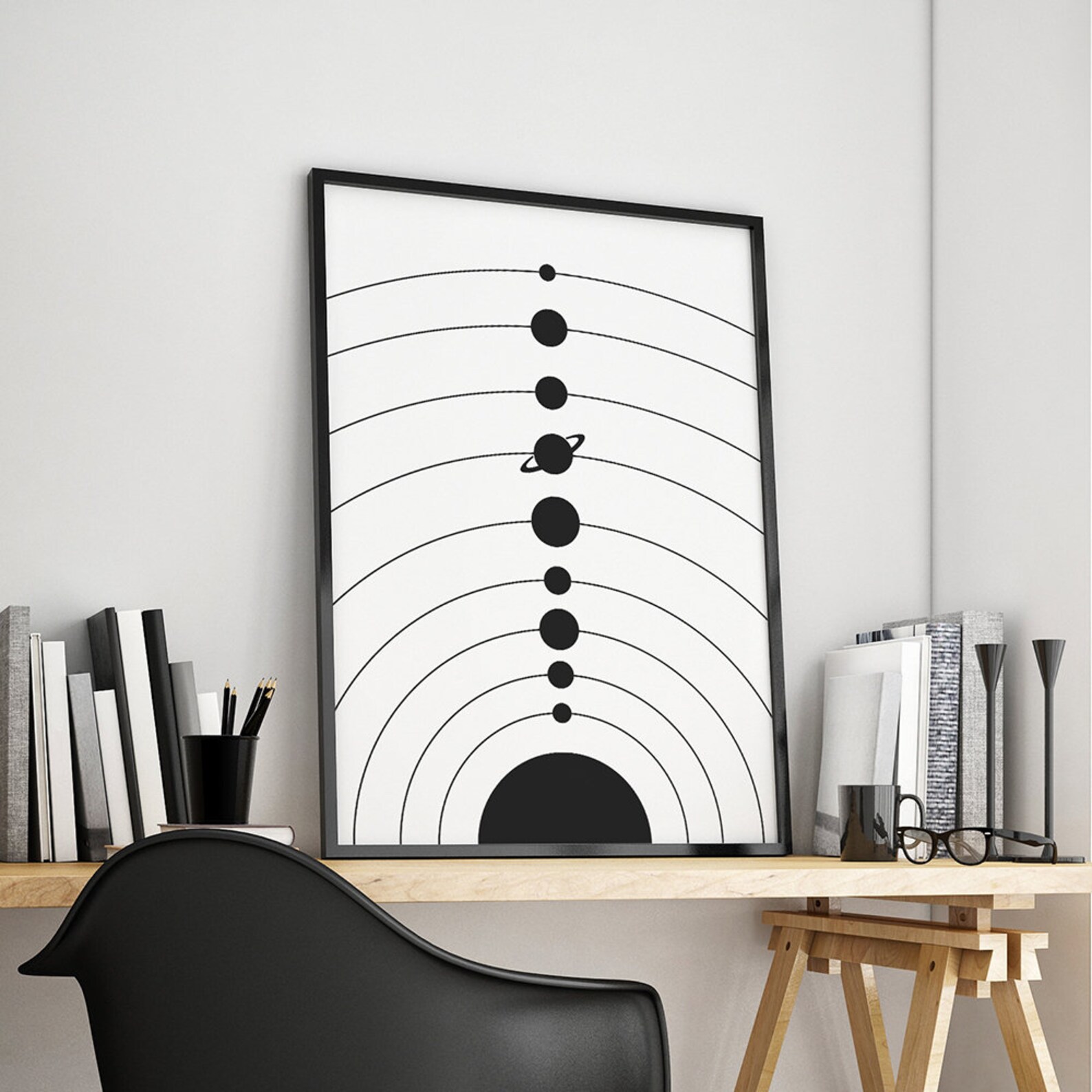 Solar System Wall Art Solar System Print Printable Etsy