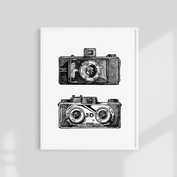 Camera Poster Print Photographer Gift Camera Art Print Camera Decor Retro Camera