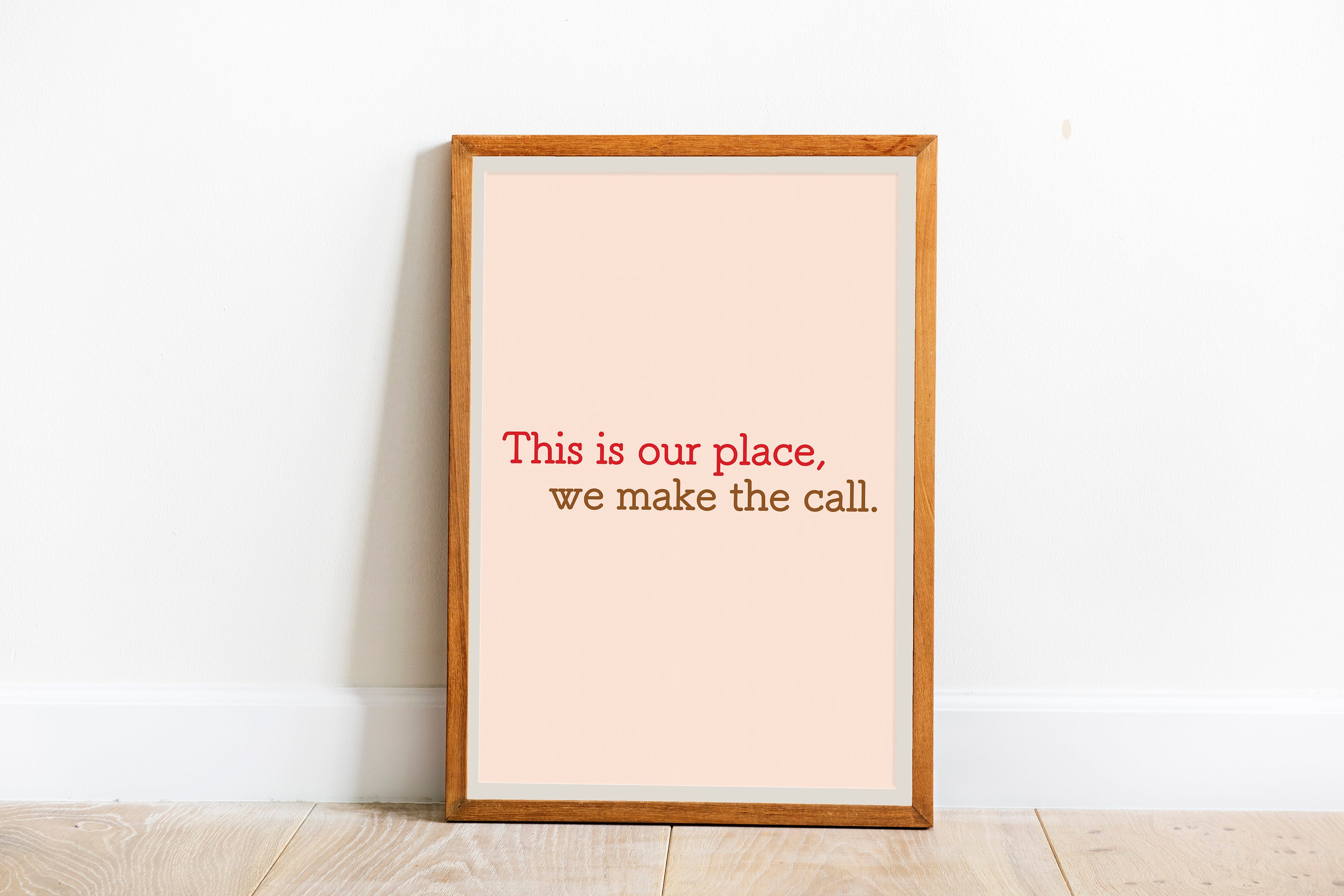 We make the rules. We make the rules
