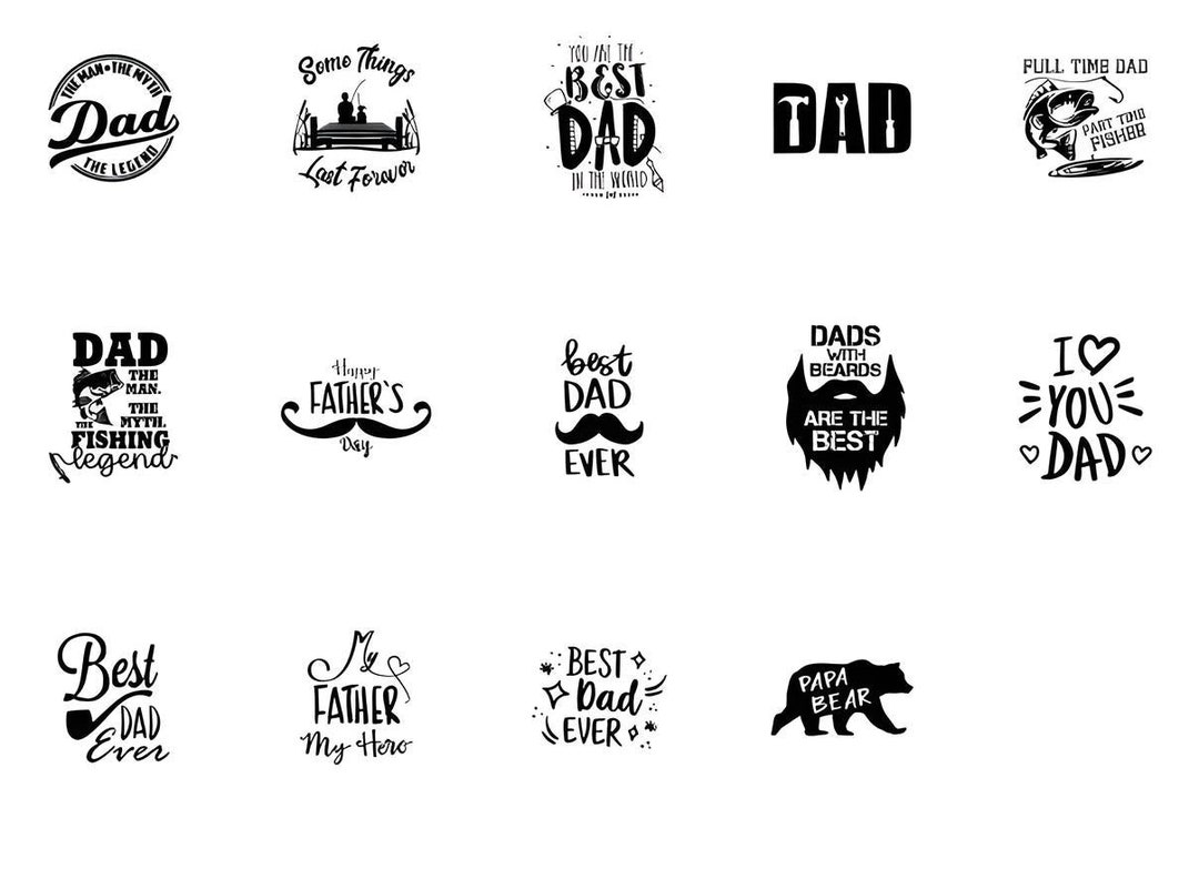 Fathers Day Svg Bundle, Dad Svg, Father Svg, Papa Svg, Best Dad Ever ...