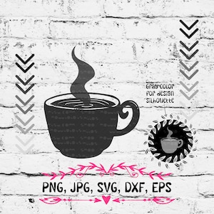 Mug svg, Mug Coffee Cup Steam Java Roasted Beans, Coffee Love Clip Art, Coffee Bar, Cricut files, Svg Png Jpg Eps Dxf, Instant Download