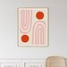 Pink and Red Shapes Wall Art, Printable Wall Art, Boho Wall Art ...