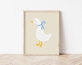 goose nursery artwork, digital download, goose wall decor, gender neutral nursery art, nursery printable