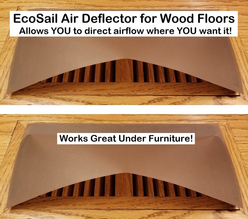 Ecosail Brown or Grey Directable Air Deflector for Wood Flrs, Auto