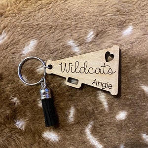 Personalized Cheerleading Keychains