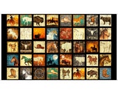 BLACK Small Square Animal 39 s panel 24 quot x 42 quot