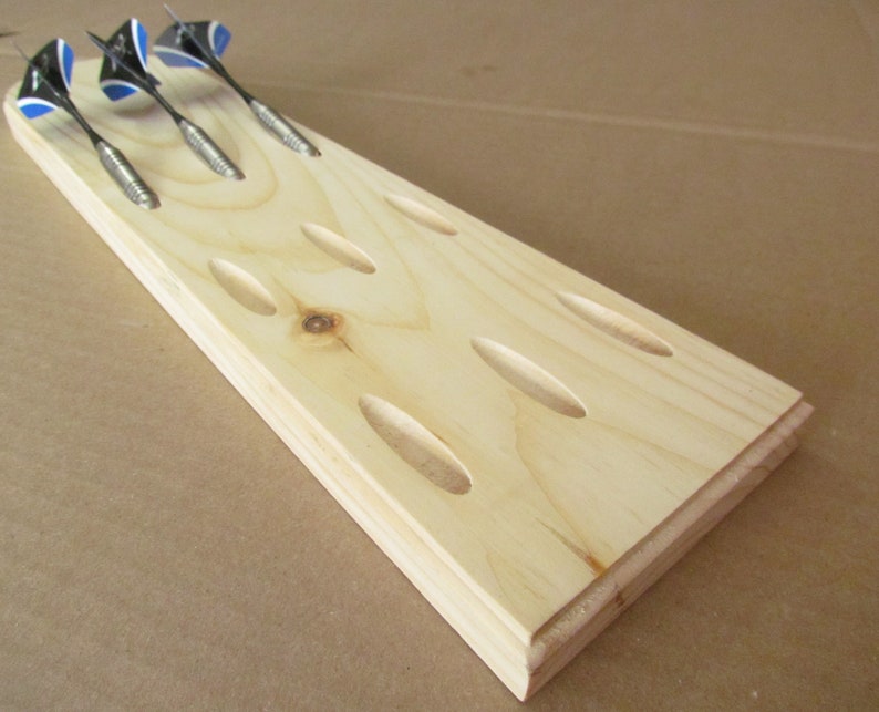 Wood Dart Holder 9 Throwing Darts Wall Rack Dart Tree Gift Etsy