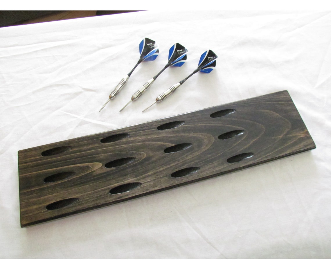 Wood Dart Holder 12 Throwing Darts Wall Rack Dart Tree Gift Etsy