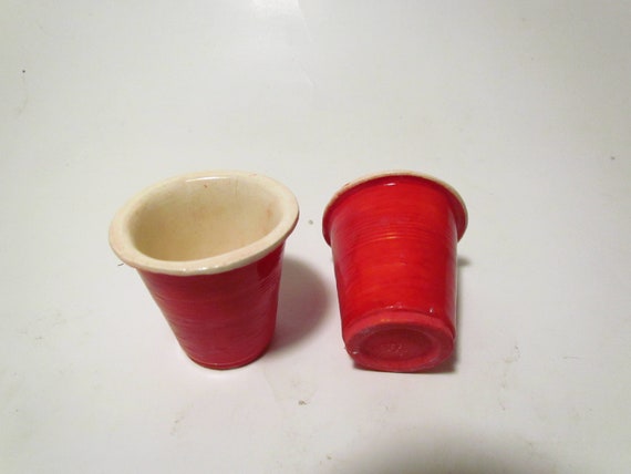 Red solo ceramic shot glass 