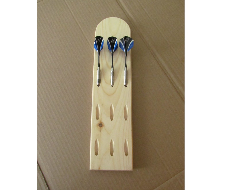 Wood Dart Holder 9 Throwing Darts Wall Rack Dart Tree Gift Etsy