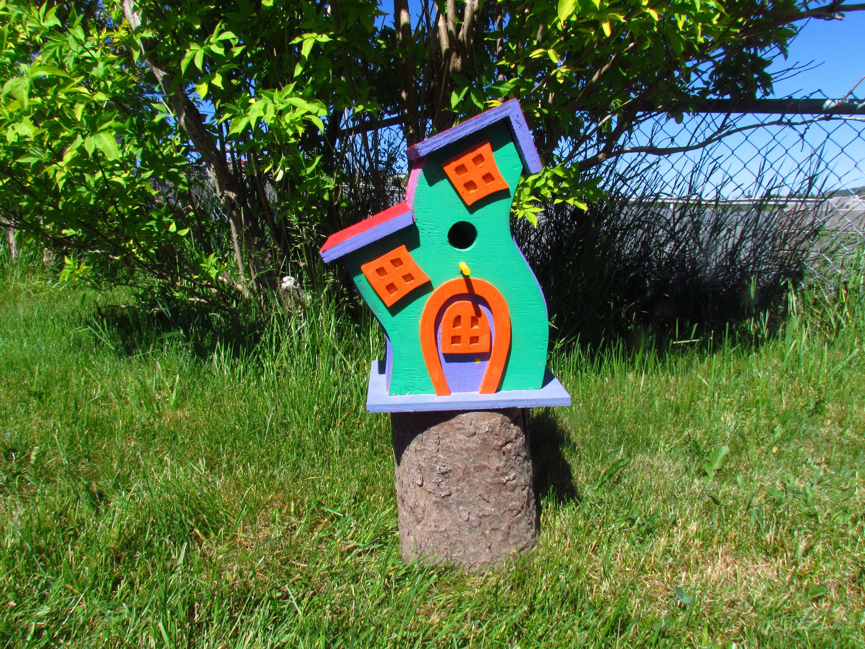 Colorful Jelly Bean Row Rowhouse Birdhouse Etsy