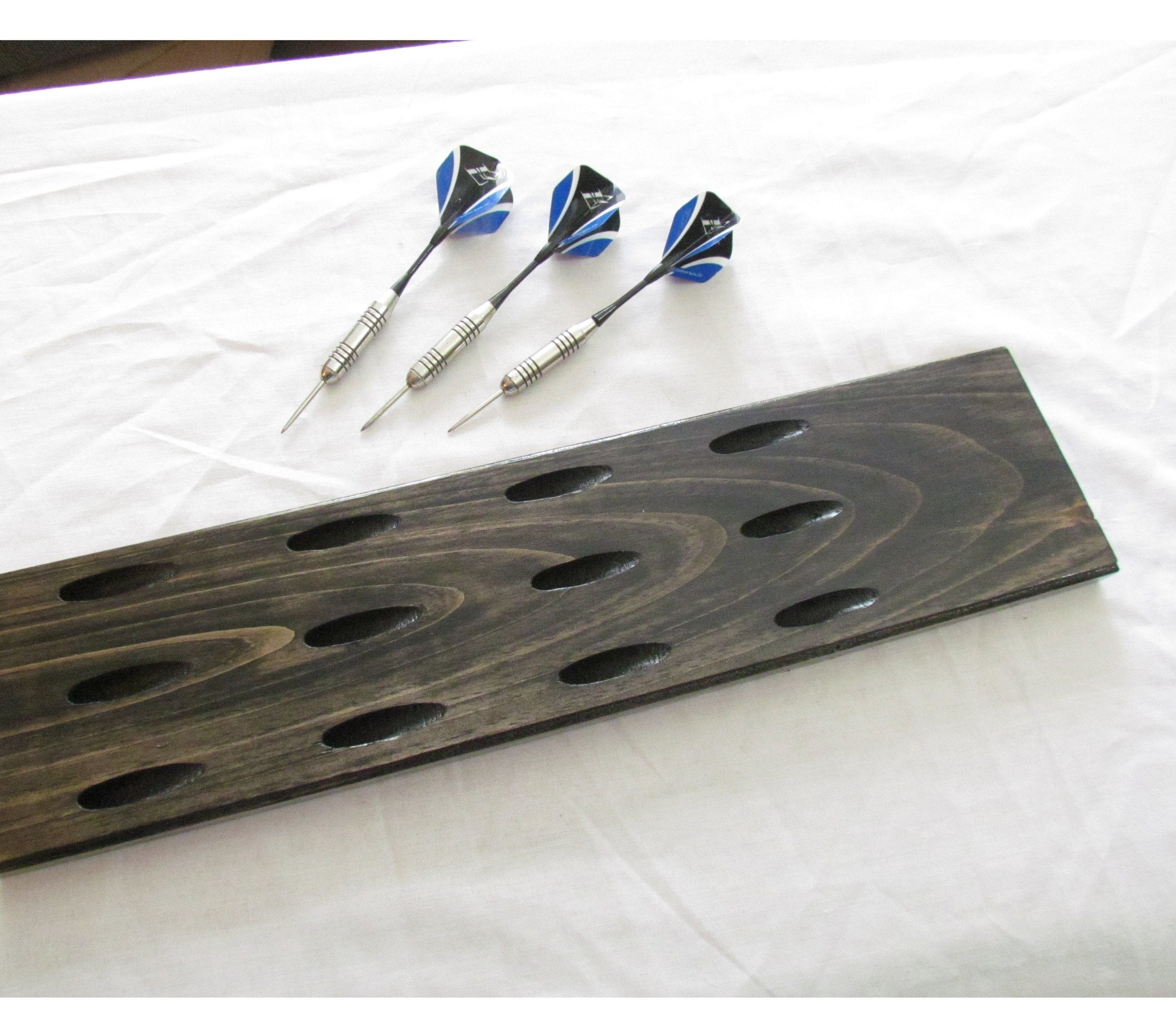 Wood dart holder 15 throwing darts wall rack dart tree gift Etsy