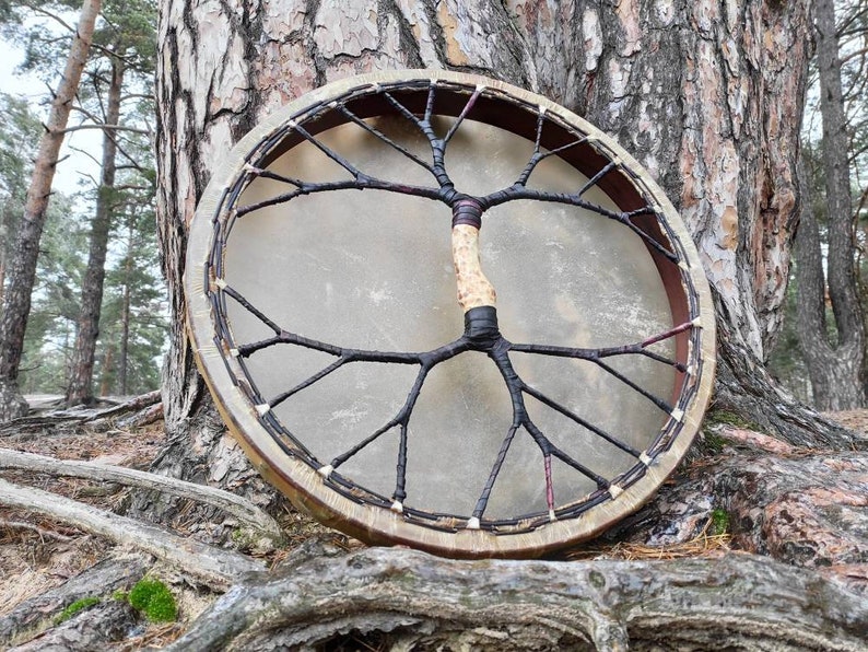 Shamanic drum 22' Tree of life Shamanic | Etsy