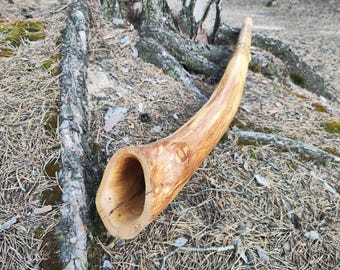 Handmade Oak Didgeridoo, Shamanic Sound Healing Instrument, "D#" Key