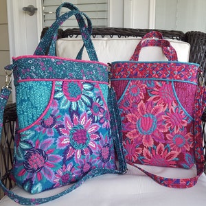 Crossbody Multi Compartment Handbag, Lightweight Travel or Computer Bag, Gift Ready, 2 Colors in Medium or Large sizes Available