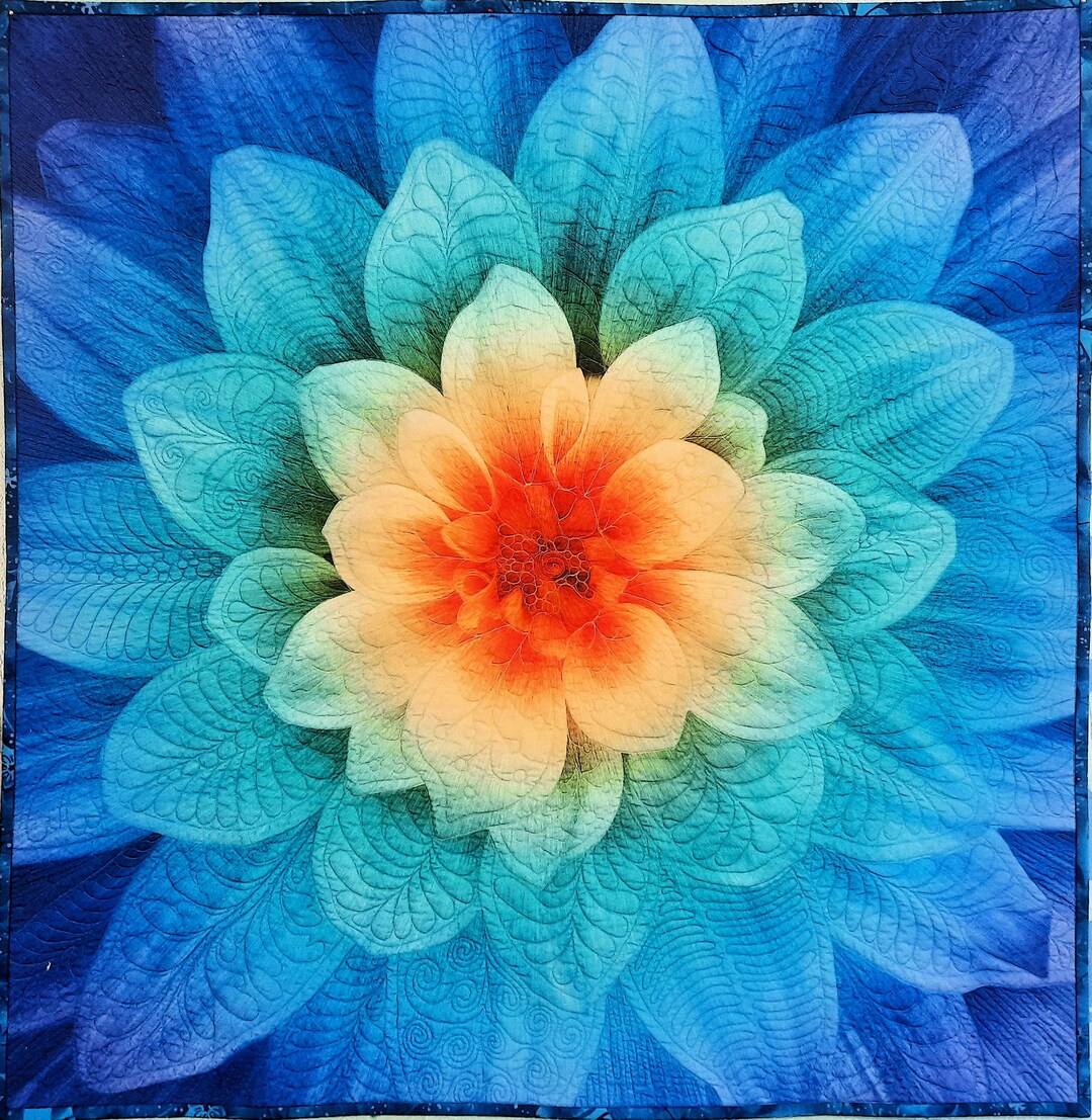 Floral Wall Décor, Floral Quilt Art, Floral Wall Hanging, Dream Big