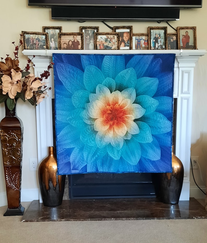 Floral Wall Décor, Floral Quilt Art, Floral Wall Hanging, Dream Big