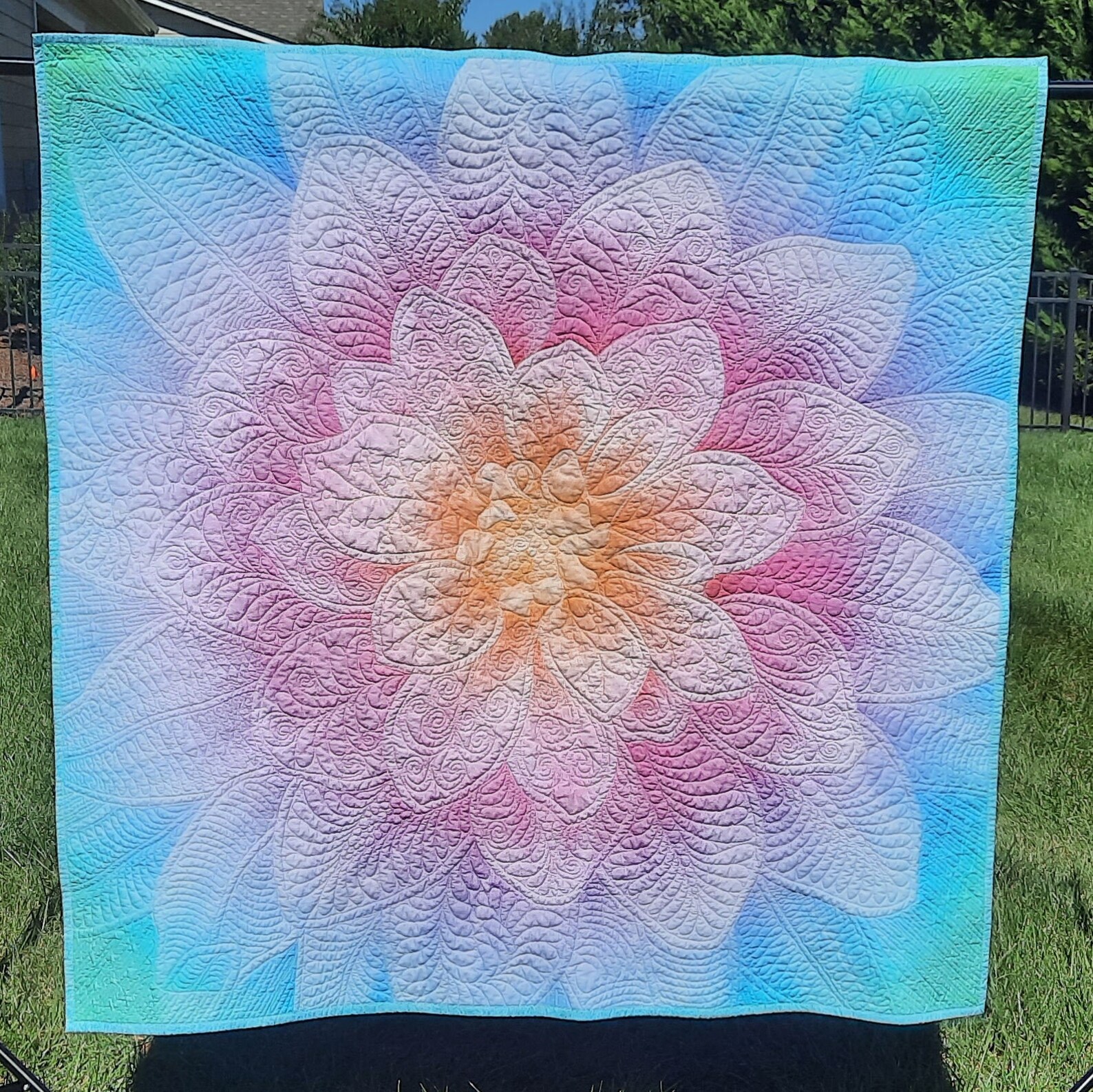 Floral Wall Décor, Floral Quilt Art, Dream Big Opal Flower Wall Art