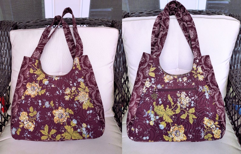 Top Handle Bag Quilted Hobo Shoulder Bags Medium or Large Etsy