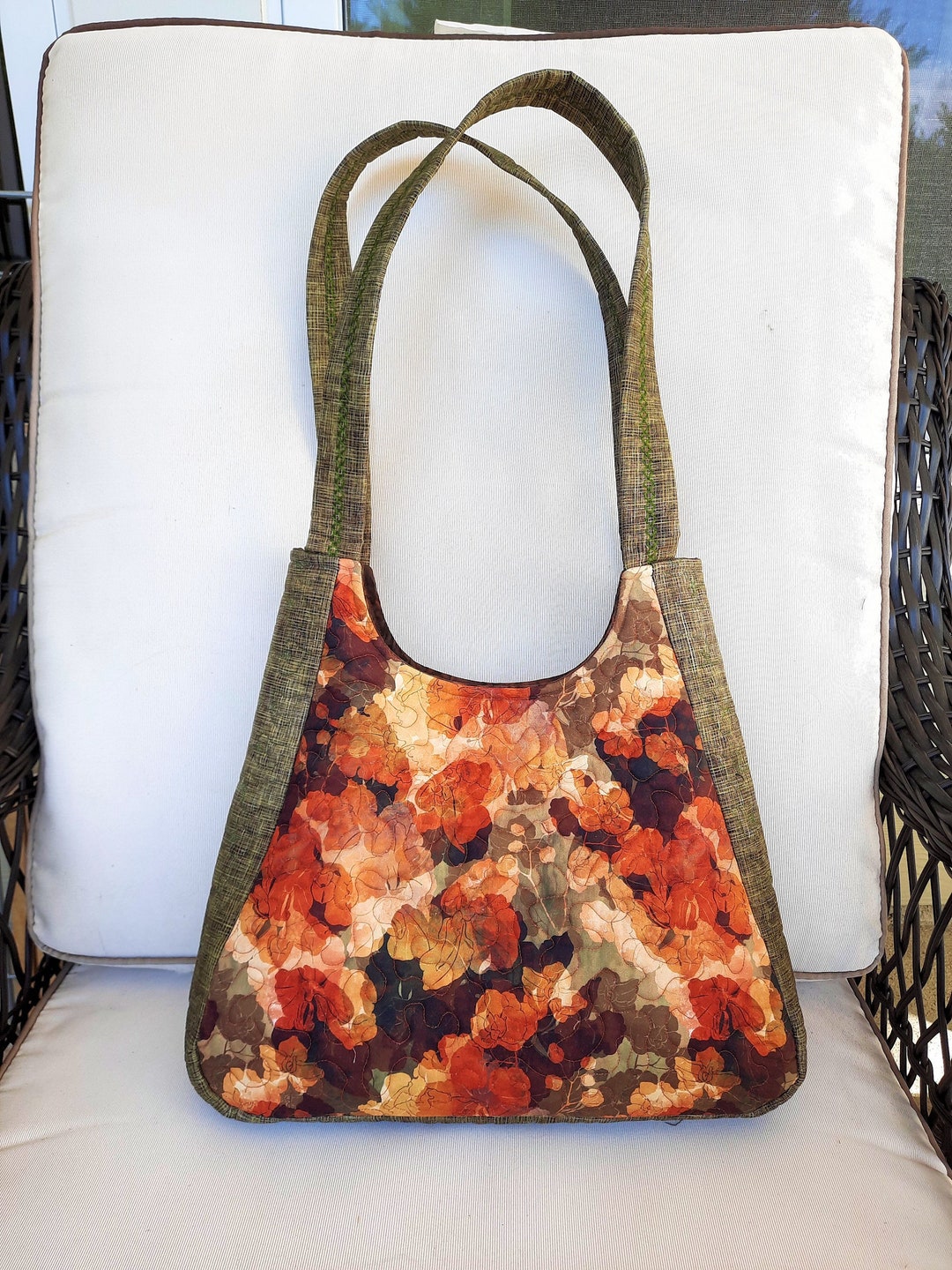 Autumn Handbag Colorful Fall Purse for Travel or Shopping Lightweight Bag Unique Fabrics Perfect Gift Etsy