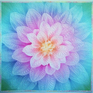 Pastel Floral Quilted Wall Hanging: Free-Motion Flower Art