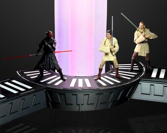 Diorama impreso en 3D de Star Wars: El Duelo de los Destinos para Black Series