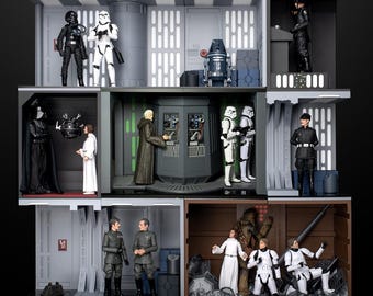 Diorama de apiladores de la Estrella de la Muerte de Star Wars para figuras de la serie Black (6")