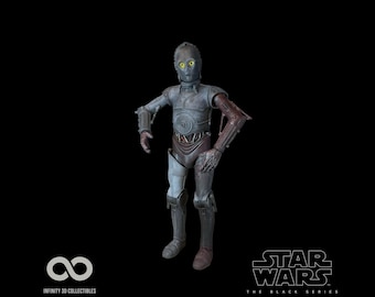 Figura personalizada de C-3PO de Star Wars Black Series de El Ataque de los Clones
