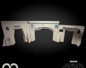 Diorama de las calles de Mos Eisley de la serie Black Series de Star Wars