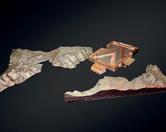 Diorama impreso en 3D de Star Wars Mustafar para Black Series