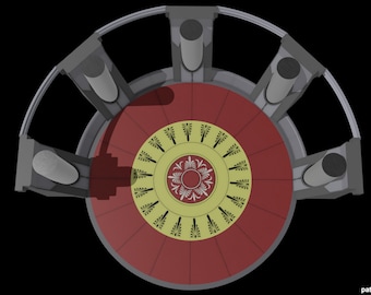 Diorama impreso en 3D de la Cámara del Consejo Jedi de Star Wars