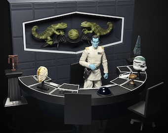 Diorama de la Oficina del Gran Almirante THRAWN de Star Wars (escala de 6" o 3,75")