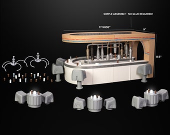 Diorama de la cantina de Mos Eisley de Star Wars a escala para 6"