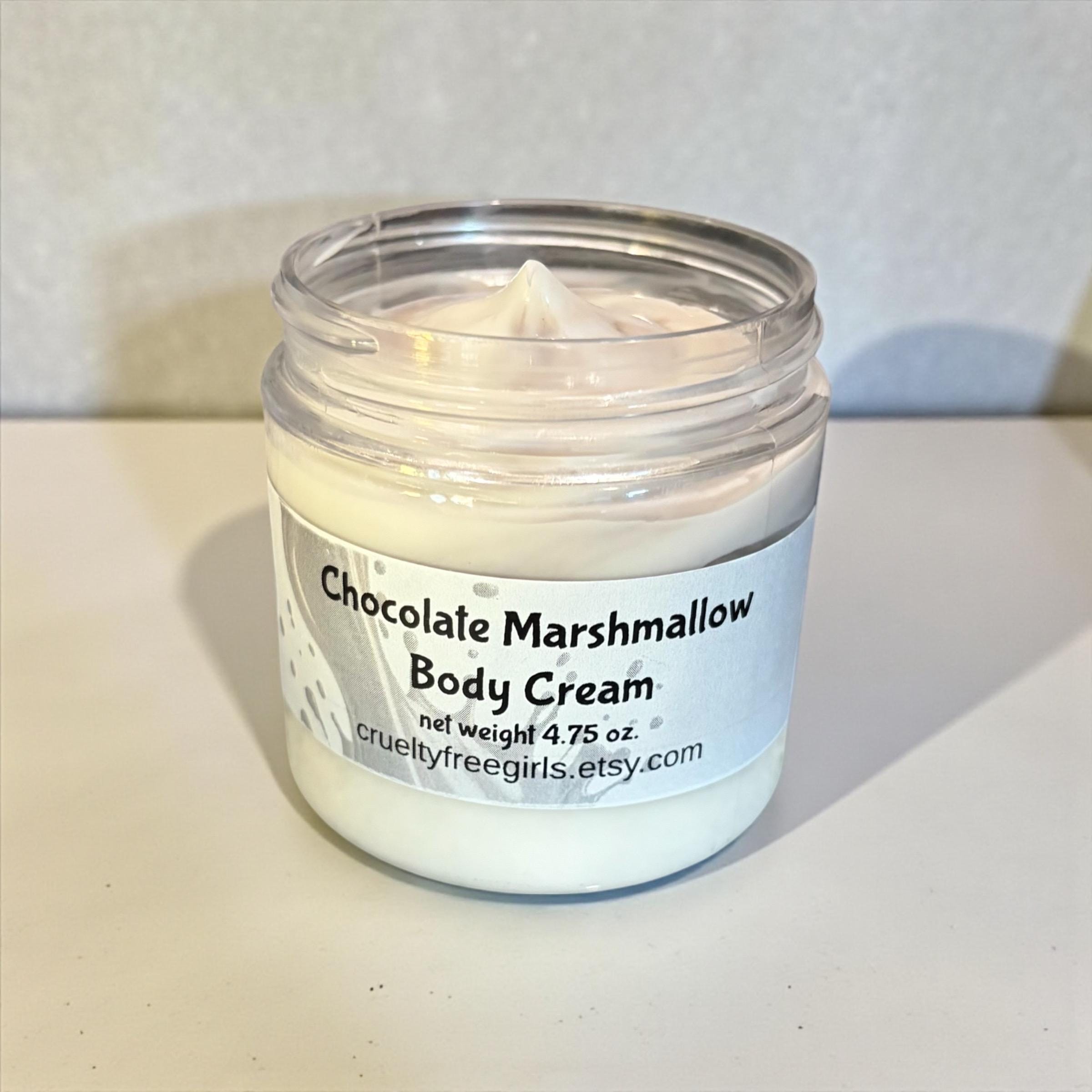 Chocolate Marshmallow Body Cream: Cocoa Butter Moisturizer Dry Skin Lotion Sweet Dessert Scent