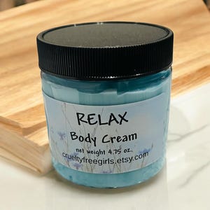 RELAX Body Cream, moisturizing body cream, relaxing fragrance, hydrating body lotions, unisex scented body cream, gifts under 20.00