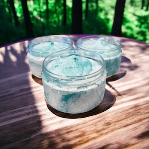 Eucalyptus Spearmint Sea Salt Body Scrub, exfoliating scrub, sea salt scrub, salt scrub for feet, salt scrub for exfoliating rough skin